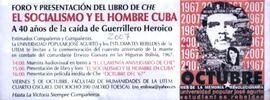 El Socialismo y el hombre Cuba: a 40 años de la caída del Guerrillero Heroico