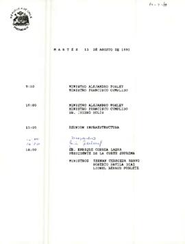 Programa Martes 13 de Agosto de 1991