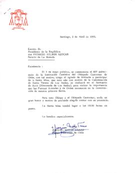 [Carta del Obispo Castrense de Chile]