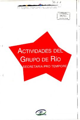 Actividades del Grupo de Río Secretaría Pro Tempore