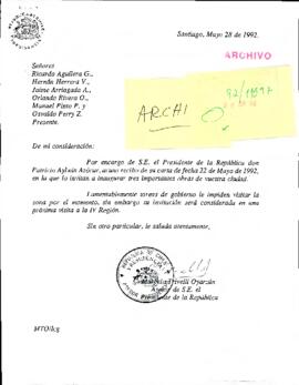 [Carta de respuesta del Asesor Presidencial. Sr. Marcelo Trivelli, dirigida a autoridades de part...