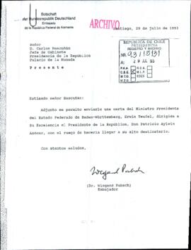 [Carta de Embajador de Alemania en Chile]