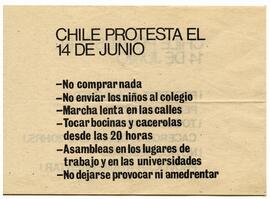 Chile protesta el 14 de Junio