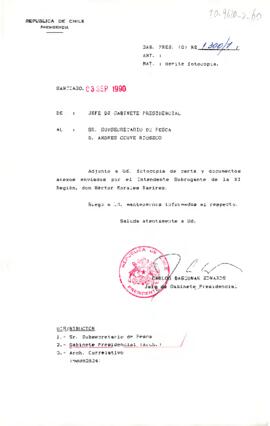 [Carta del Jefe de Gabinete Presidencial al Subsecretario de Pesca]