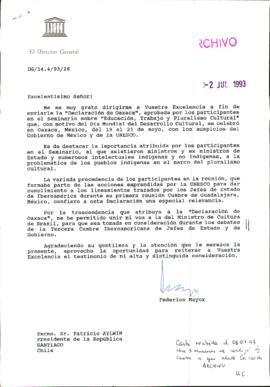 [Carta del Director General de la UNESCO]