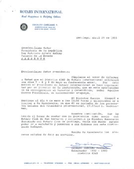 [Carta de Rotary International para solicitud de audiencia para el Sr. Aquiles Guerra Persíncula]