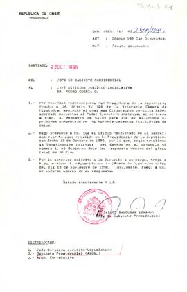 [Carta de Jefe de Gabinete a Sr. Pedro Correa sobre Establecimientos Municipales de Salud]