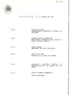 Programa Miércoles 17 de Marzo de 1993.