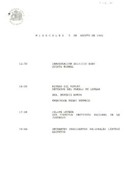 Programa miércoles 5 de agosto de 1992