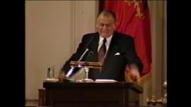 Presidente Aylwin ofrece discurso en homenaje a Radomiro Tomic en el Ex-Congreso: video