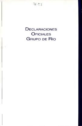 Declaraciones Oficiales del Grupo de Río