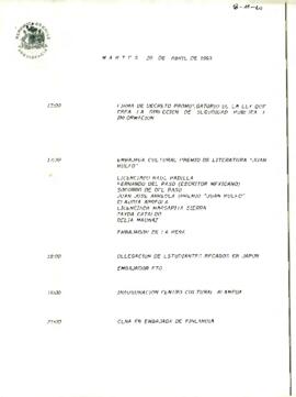 Programa Martes 30 de Abril de 1993.