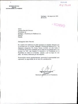 [Carta del Ministro Secretaría General de la Presidencia]