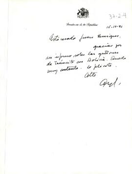 [Carta del Ministerio de OO.PP. sobre temas de camioneros bolivianos]