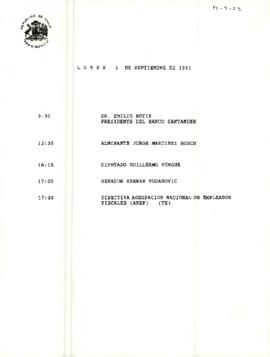 Programa Lunes 2 de Septiembre de 1991