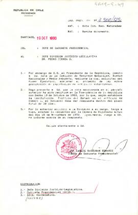 [Carta de Jefe de Gabinete a Sr. Pedro Correa sobre proyecto de ley de importación de vehículos]