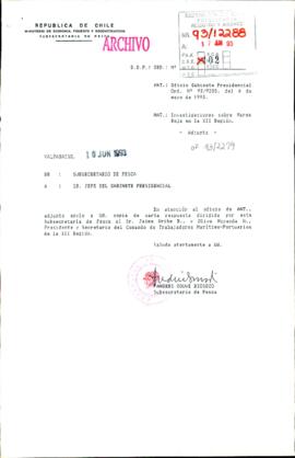[Orden N° 402 de la Subsecretaría de Pesca por Investigaciones sobre Marea Roja en la XII Región]