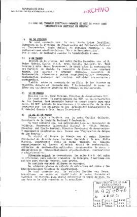 Informe del trabajo efectuado durante el mes de marzo 1992 "Restauración Castillo de Niebla"