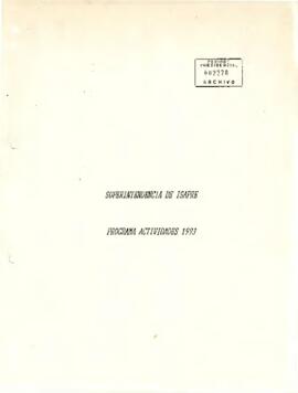 Superintendencia de Isapres: programa de actividades 1993