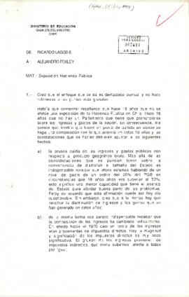 [Carta con observaciones sobre Exposición Hacienda Publica].