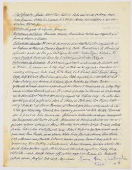 Currículum Vitae manuscrito de Elvira Savi