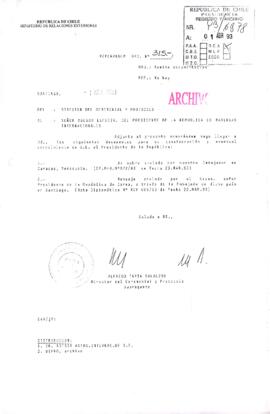 [Memorandum N° 315 de Director de Ceremonial y Protocolo (s), remite documento]