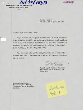 [Carta de respuesta a  condolencias por fallecimiento de Ex-Presidente de Costa Rica]