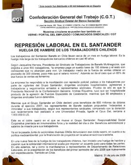 Represión laboral en el Santander