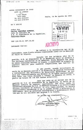 [Carta de Misión Permanente de Chile en la UNESCO]