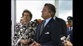 Recibimiento oficial del Presidente Aylwin en Uruguay : video