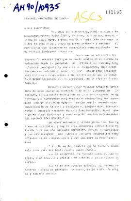 [Carta sobre estafa durante el gobierno en dictadura realizada a los campesinos chilenos]