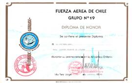 [ Fuerza Aérea de Chile N °19, DIploma de Honor,].
