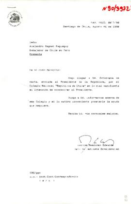 [Carta a Embajada de Chile en Perú]