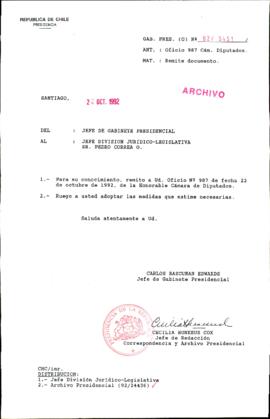 [Oficio Ord. N° 5451 de Jefe de Gabinete Presidencial, remite documento]