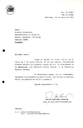 [Carta de respuesta del Jefe de Gabinete Presidencial dirigida al Representante en Chile de la FundaciónKonrad Adenauer Stiftung]