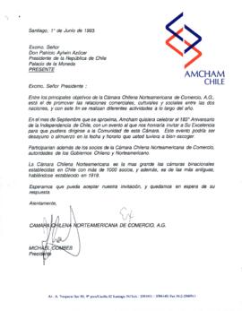 [Invitación de la Cámara Chilena Norteamericana de Comercio, A.G.]