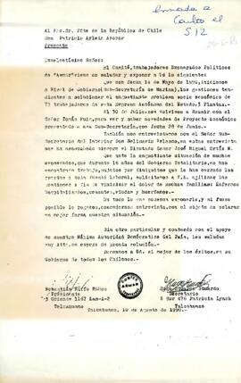 [Carta del Comité de Exonerados Políticos de Talcahuano]