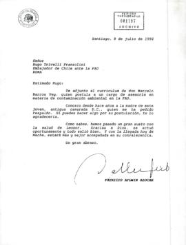 [Carta a Embajador de Chile ante la FAO]