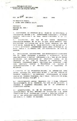 [Mensaje de fax relativo a III Cumbre Iberoamericana ]