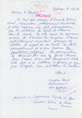 [Carta por petición de Justicia por detenidos desaparecidos indígenas]