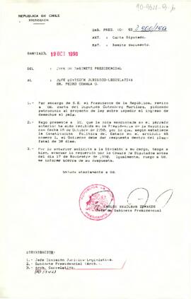[Remite Carta del Diputado Gutenberg Martínez, pidiendo patrocinio al proyecto de ley sobre impedir el ingreso de desechos al país].