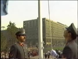 Recibimiento del Presidente Carlos Menem en Palacio de la Moneda : vídeo