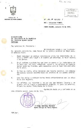 [Carta del Obispo de Punta Arenas, Tomás González Morales]