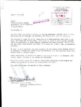 [Correspondencia de Fermín Allende Gómez al Presidente Patricio Aylwin Azócar]