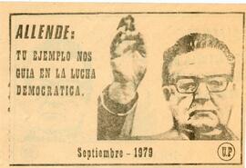 Allende: Tu ejemplo nos guía en la lucha democrática
