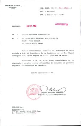 [Oficio Ord. N° 5129 de Jefe de Gabinete Presidencial, remite copia de carta]