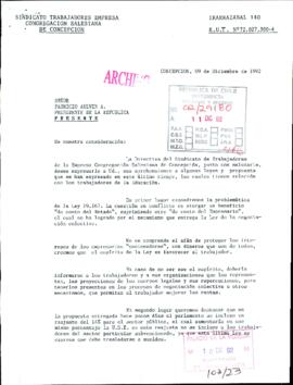 [Carta del Sindicato de Trabajadores de la Congregación Salesiana de Concepción]