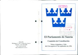 El Parlamento de Suecia: Comisión de Constitución Visita a Argentina y Chile 1992