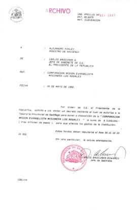 [Oficio Ord. N° 2667 de Jefe de Gabinete Presidencial, solicita dictar decreto]