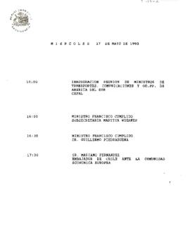 Programa miércoles 27 de mayo  de 1992